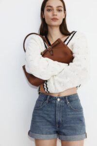 High Denim Shorts